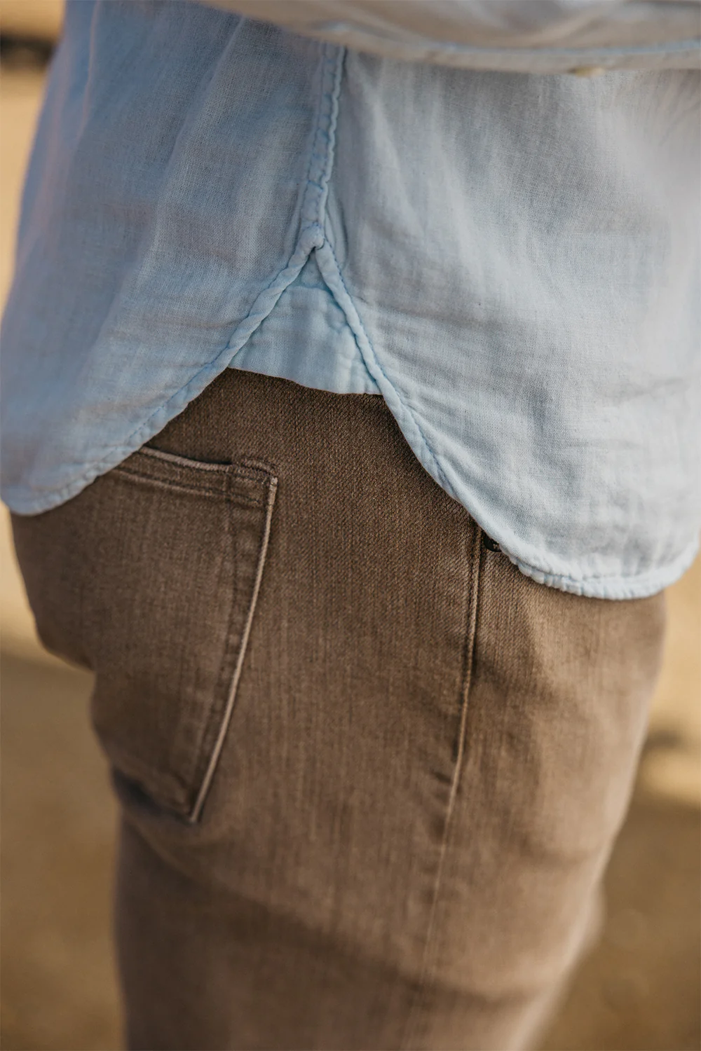The Ripper Double Gauze Organic Cotton Shirt - Aqua Blue - Image 4