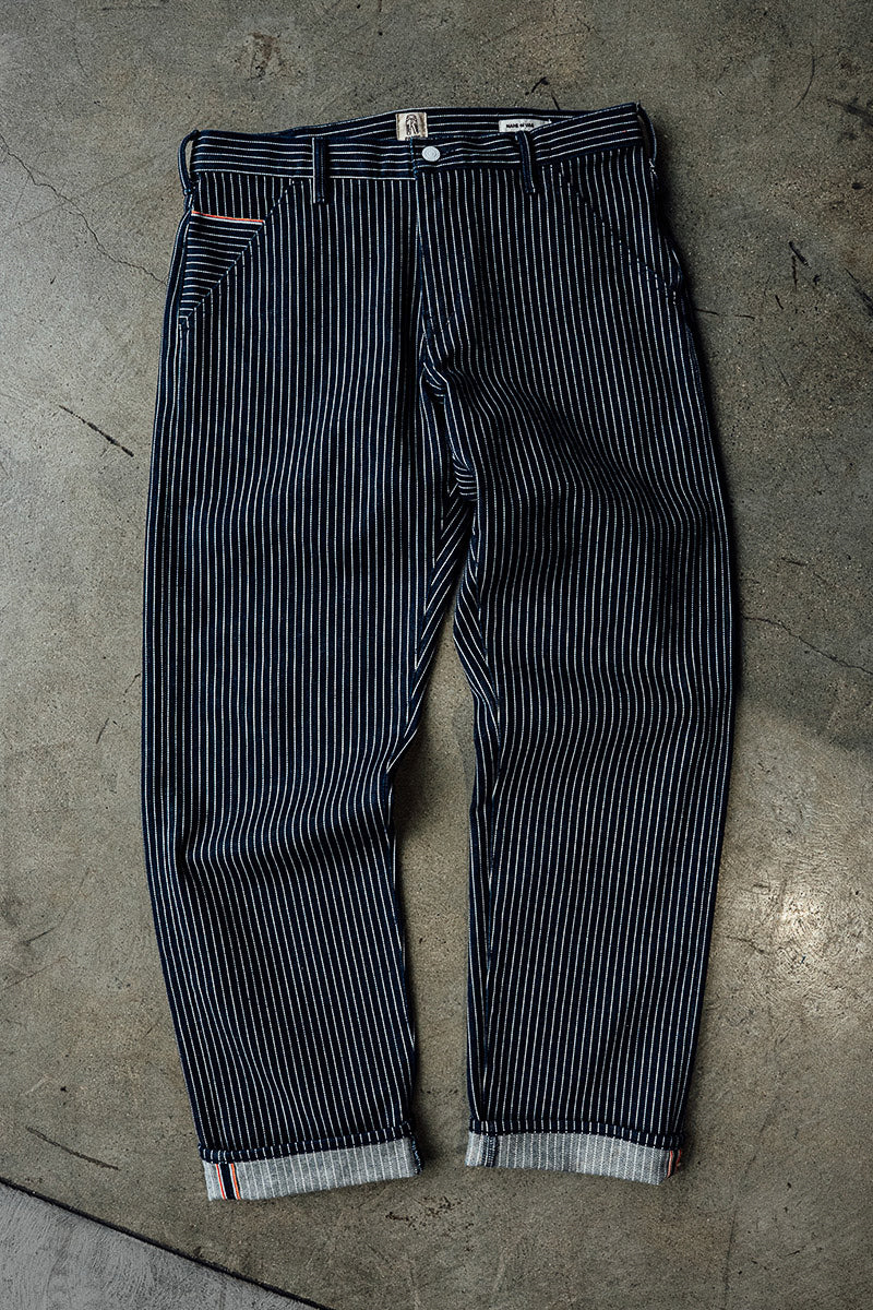 The Barrel Classic Straight Workwear Pants - Stripe Rinse 14oz Selvedge - Image 5